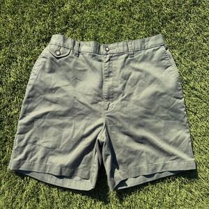Vintage Towncraft Mens 30x7 Olive Drab Green Chino Shorts Military Style Utility